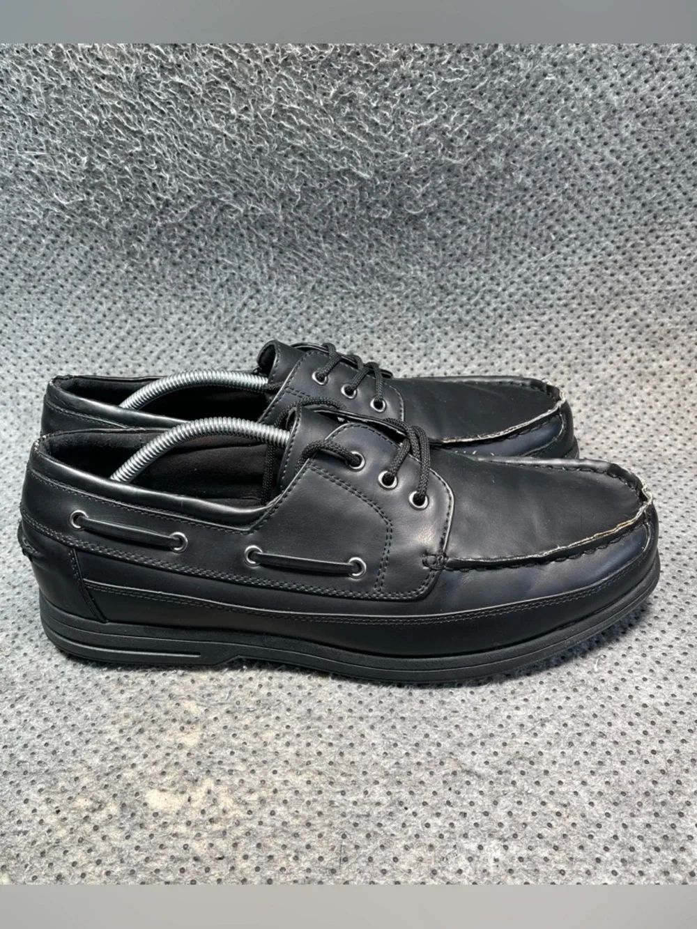 Safe T Step Black Leather Wide Shoes Size 13 Men’s